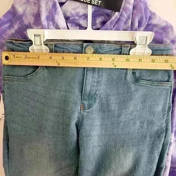 Limited Too 2 pieces Set Girls Sweatshirt Blue jeans Sz 8 - Picture 9 of 10